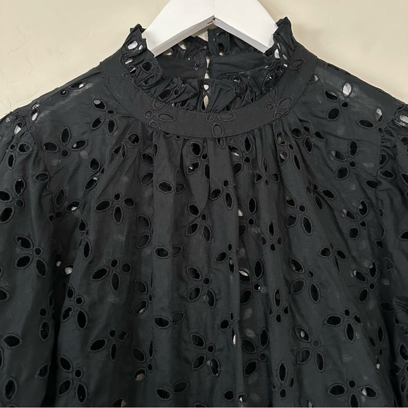 J.Crew Ruffleneck Eyelet Mini Dress - Picture 3 of 9